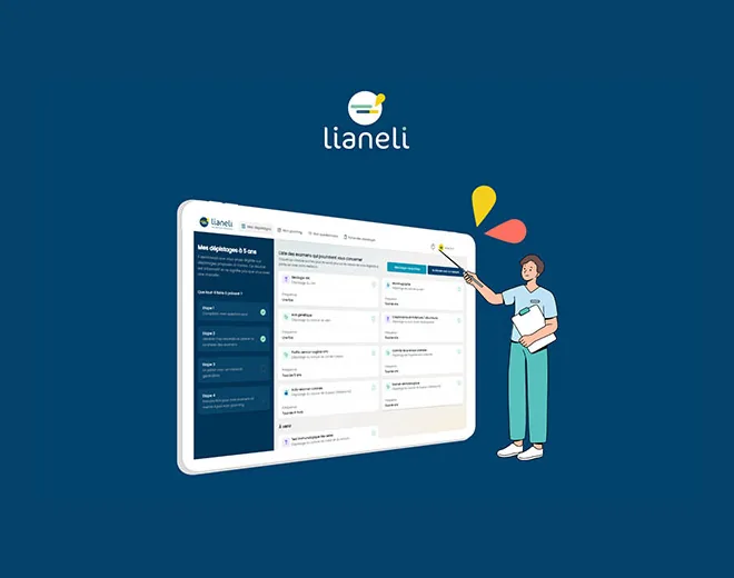 Aperçu de la plateforme Lianeli sur tablette